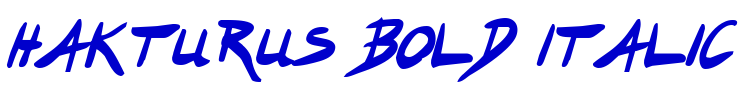 Hakturus Bold Italic шрифт